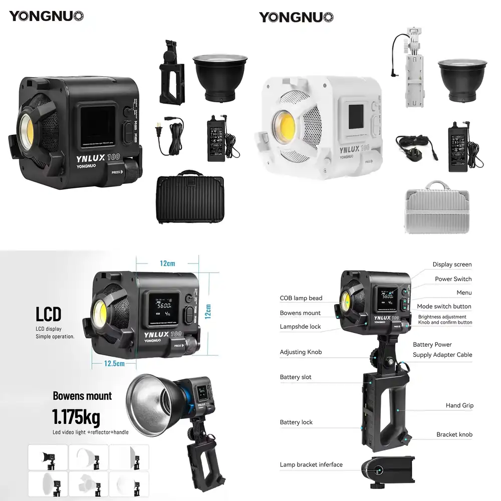 Photography Videos Free - 용누오 YNLUX100 100W 3200K-5600K 컴팩트 휴대용