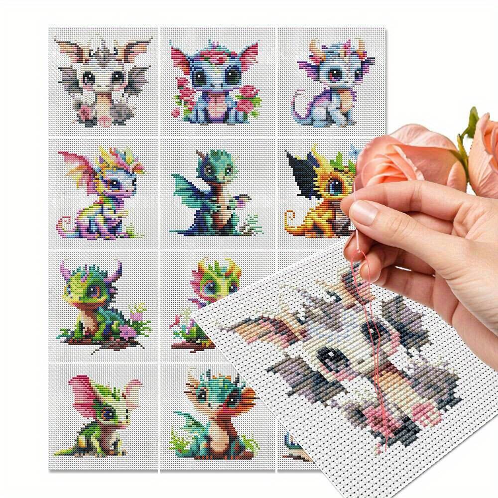 12개 드래곤 크로스 스티치 11CT 프린트 패브릭 자 - Photography Geometry 리뷰 및 가격