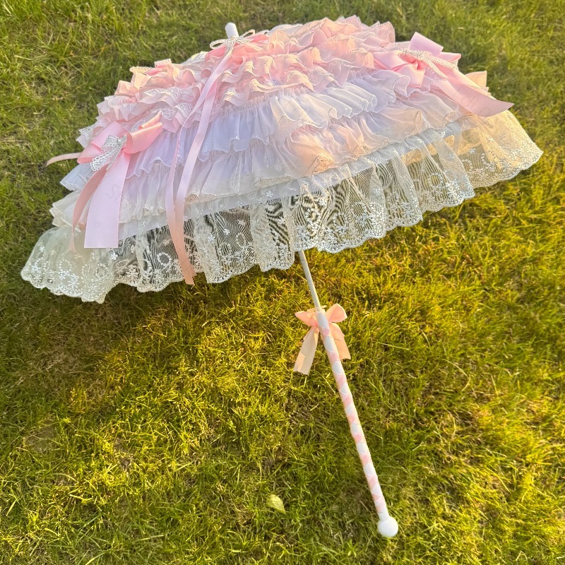 분홍색과 흰색이 섞인 나비 모양의 우산, 수제 레이스  - Photography Umbrella 리뷰 및 가격
