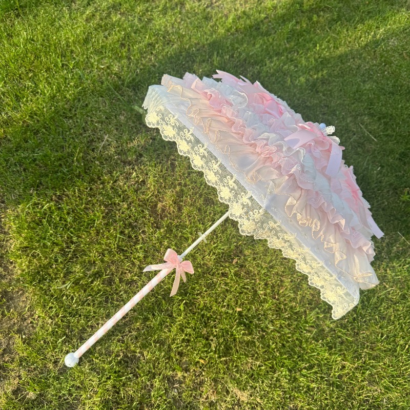 분홍색과 흰색이 섞인 나비 모양의 우산, 수제 레이스  - Photography Umbrella 리뷰 및 가격