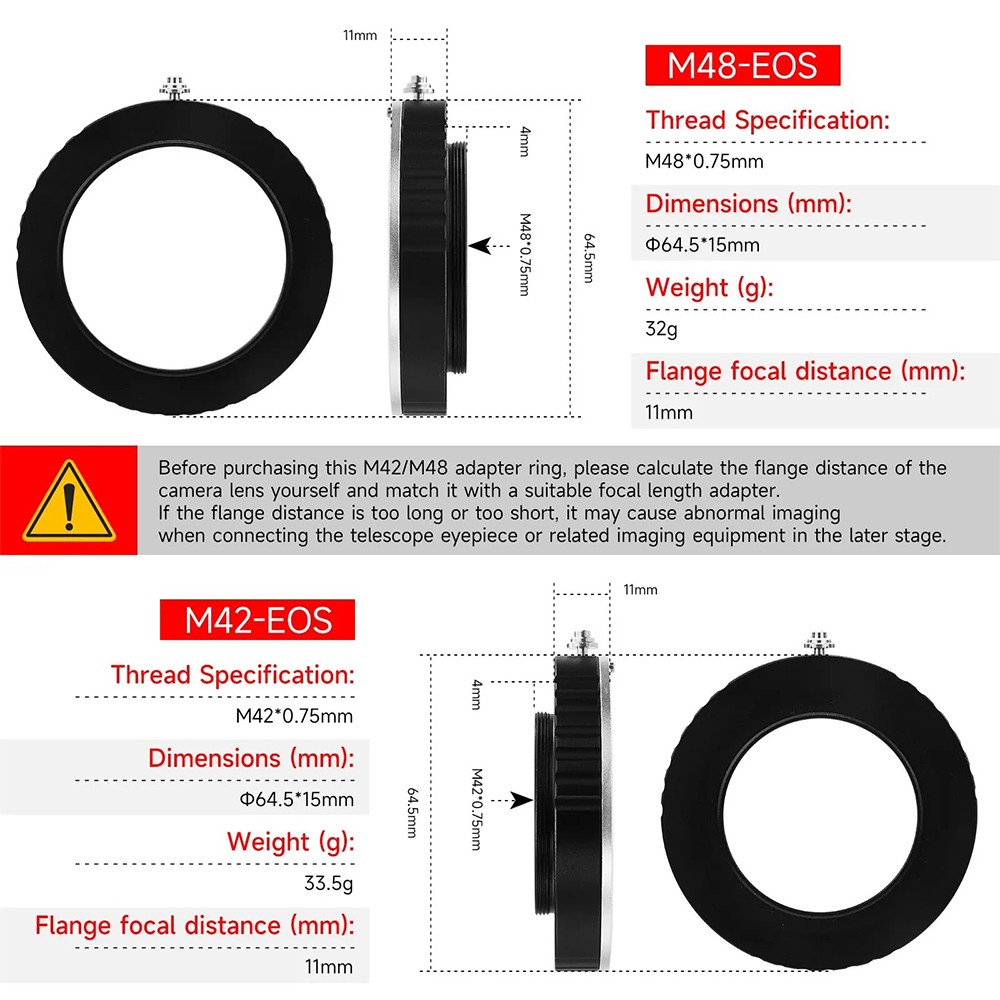 EYSDON M42/M48-EOS 카메라 렌즈 어댑터  - Lens Adapter Ring 리뷰 및 가격