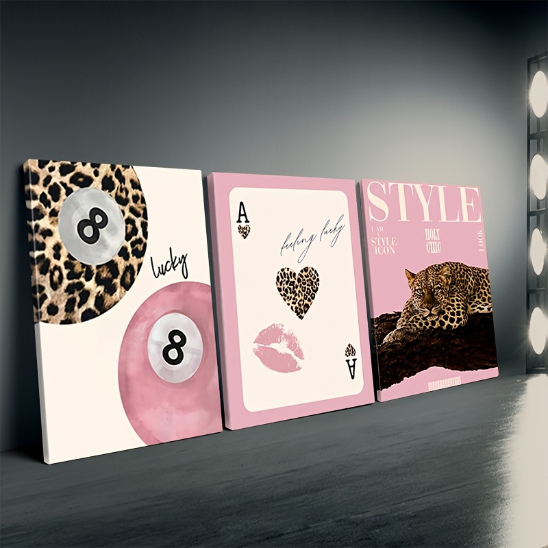 3피스 레오파드 치타 캔버스 벽 예술 프린트, 프레임  - Photography Design 리뷰 및 가격
