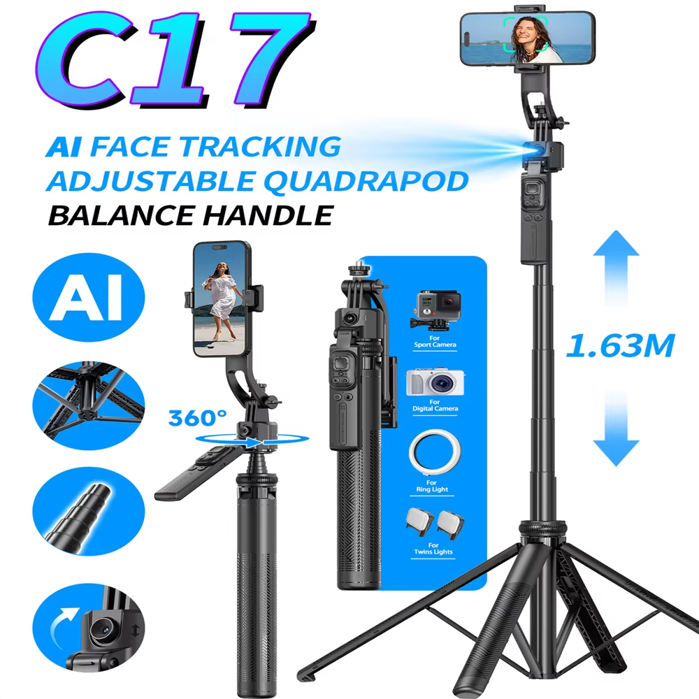 C17 163CM 360도 °   자동 회전 짐벌 안정 - Photography Basics 리뷰 및 가격