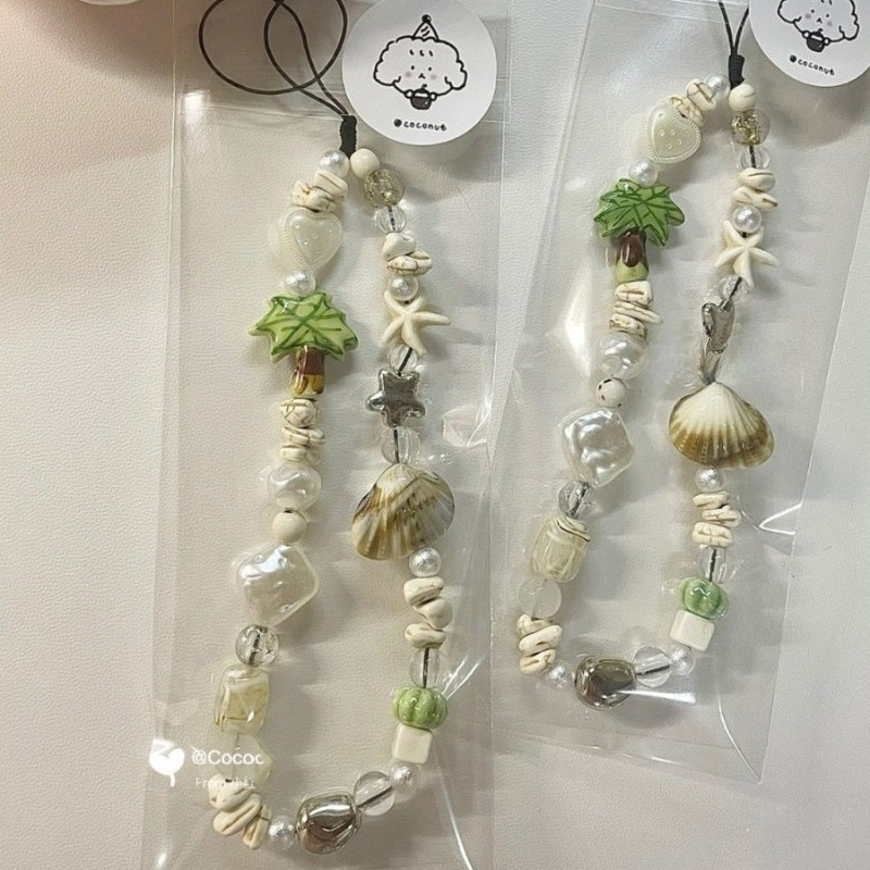 여름 조개껍데기 비즈 폰 스트랩 DIY CCD 카메라  - Camera Wrist Strap 리뷰 및 가격